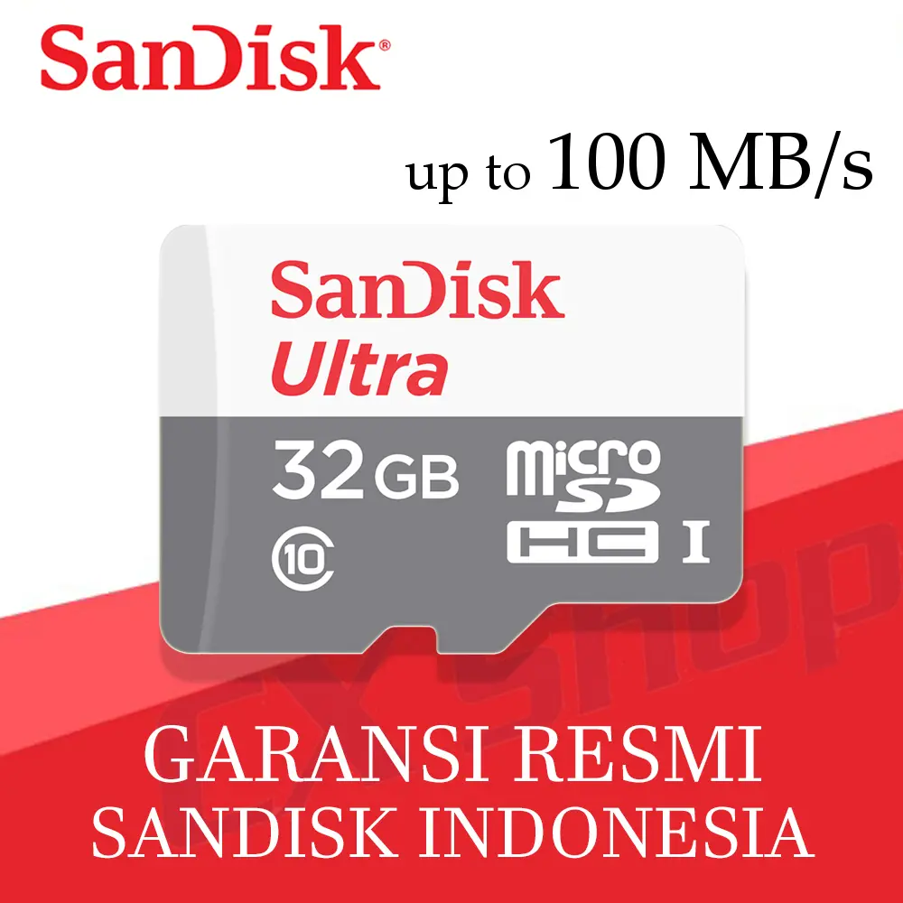 SanDisk Ultra Microsd 32GB 100MB/s - No Adapter Device Otg Storage Tablet