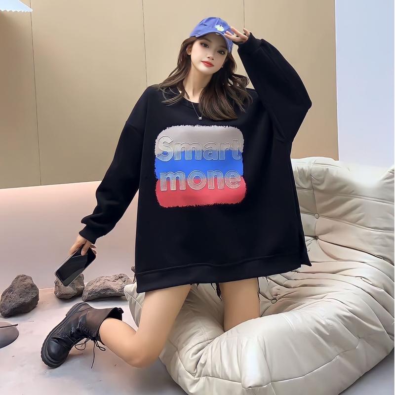  Áo nỉ sweater chữ 3 màu Hangtong QC 