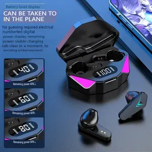 Headset Gaming X15 TWS Earphone Bluetooth Nirkabel Latensi Rendah HiFi Stereo Stereo Baterai Panjang Earbud HD Call Headphone In-ear