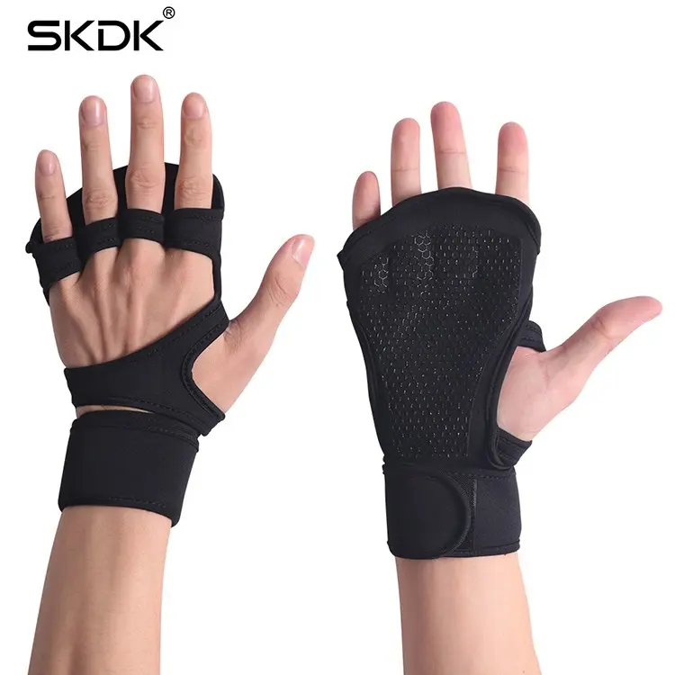 Găng tay tập gym kết hợp bảo vệ cổ tay chất liệu Silicon chính hãng siêu bền Nam Chống Trơn Bao Tay 6