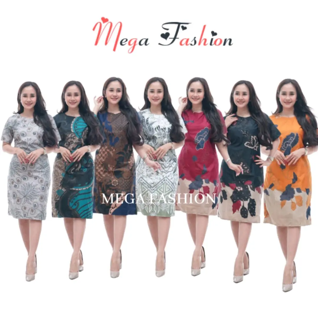 BAJU DRESS MODEL MOTIF TERBARU ATASAN KERJA WANITA SERAGAM KERJA
