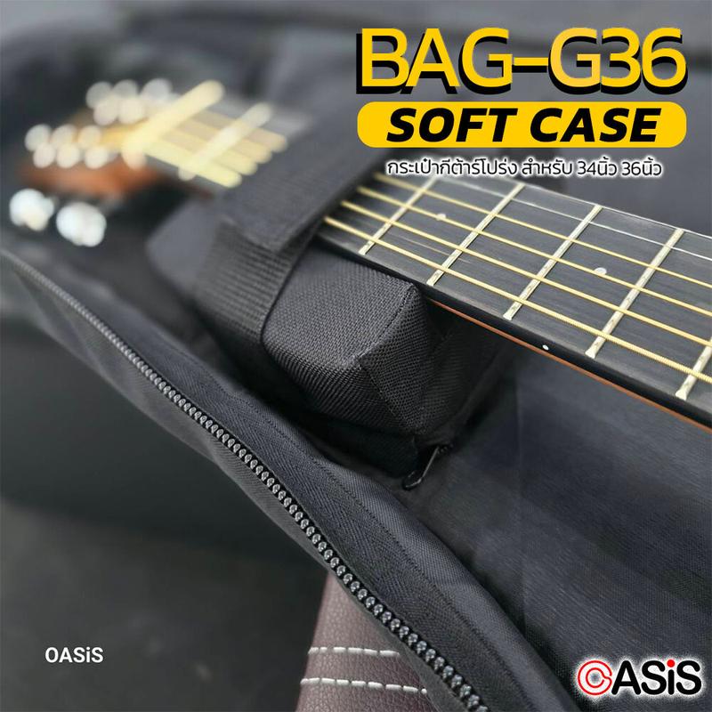 Product Introduction of CODกระเป๋ากีตาร์โปร่ง Oasis BAG-G2 กีต้าร์โปร่งไฟฟ้า ขนาด 36-41 นิ้ว Softcase Acoustic Guitars Gig bagTikTok 52