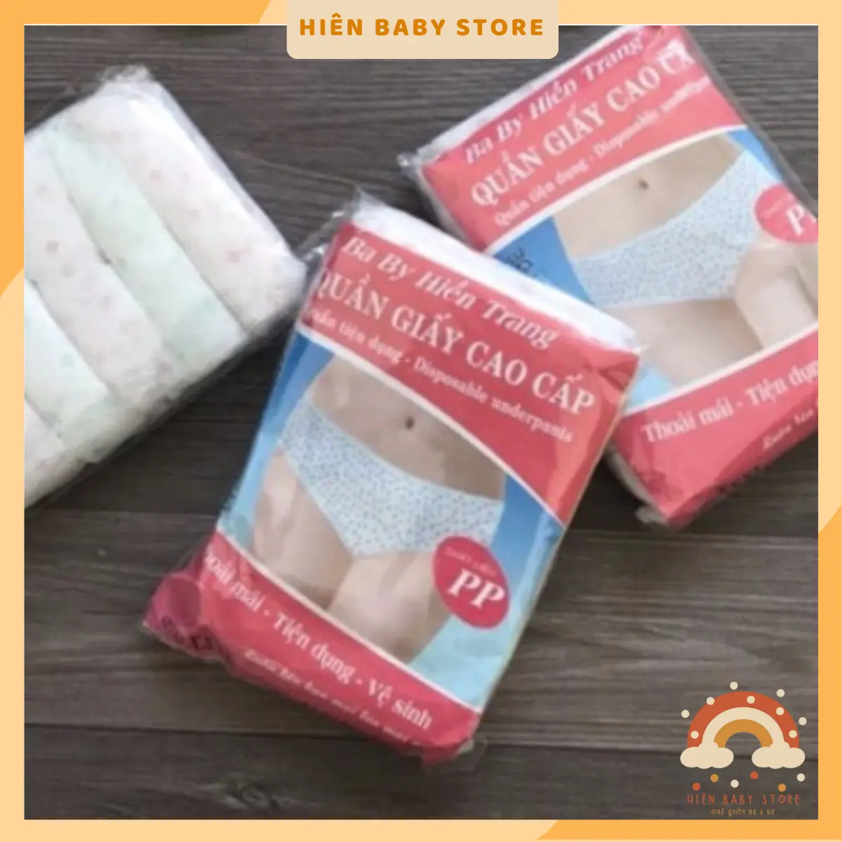 Quần lót giấy cotton dùng 1 lần thoải mái tiện lợi cho mẹ sau sinh, dùng đi du lịch, tiện lợi, vệ sinh-Hiên baby store Vải Cotton