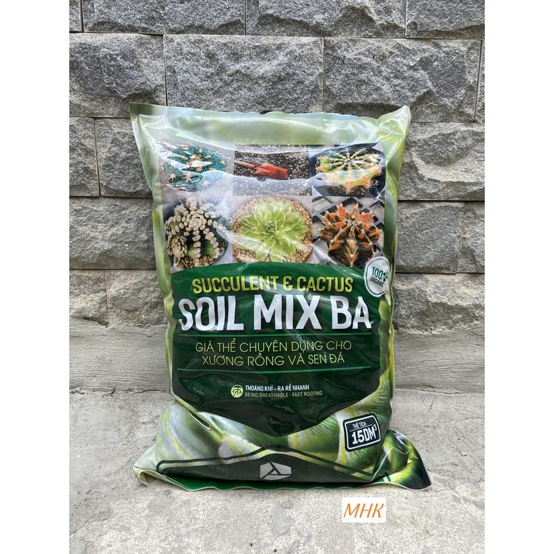 Bao Soil Mix Soilmix BA 6kg Đất Trồng Xương rồng ,sen đá Hương thảo hoa kiểng lá kiểng trong nhà và văn phòng