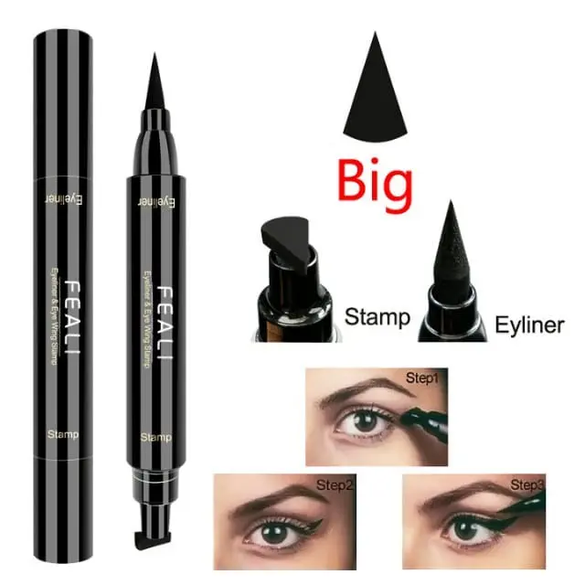 FEALI Eyeliner Stamp 2in1 Waterproof Liquid Duo Eyeliner Wing With Stamp 4