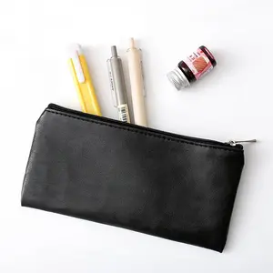 Kotak Pensil Casual Polos Sekolah Tempat Pensil Pouch Bahan Semi Kanvas D300