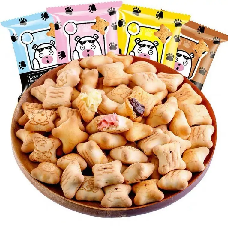Bánh Gấu Choco Bear Nhân Kem Mix Vị, Bánh Gấu Tuổi Thơ, Bánh Gấu Nội địa trung