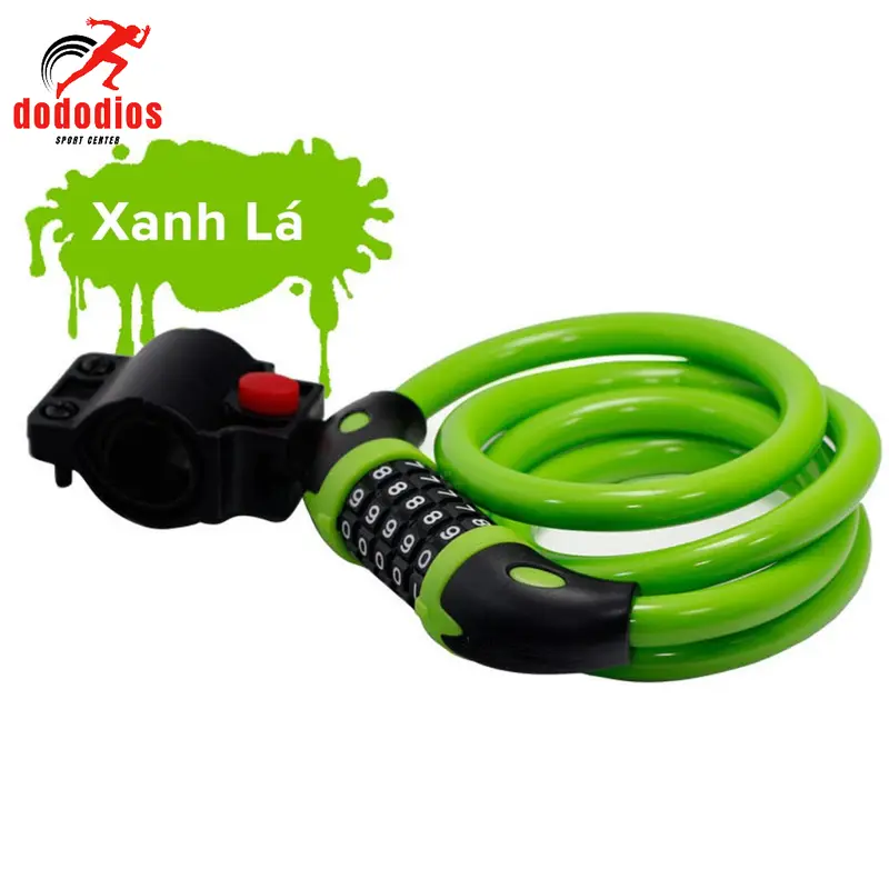 Khóa Xe Đạp Dây Lõi Thép 5 Số Dài 120cm – Chọn Màu – Bộ Khóa Xe Máy Thông Minh Chống Trộm Cao Cấp Chính Hãng Dododios Gắn Xe Đạp Đạp Xe Đạp Sport 6