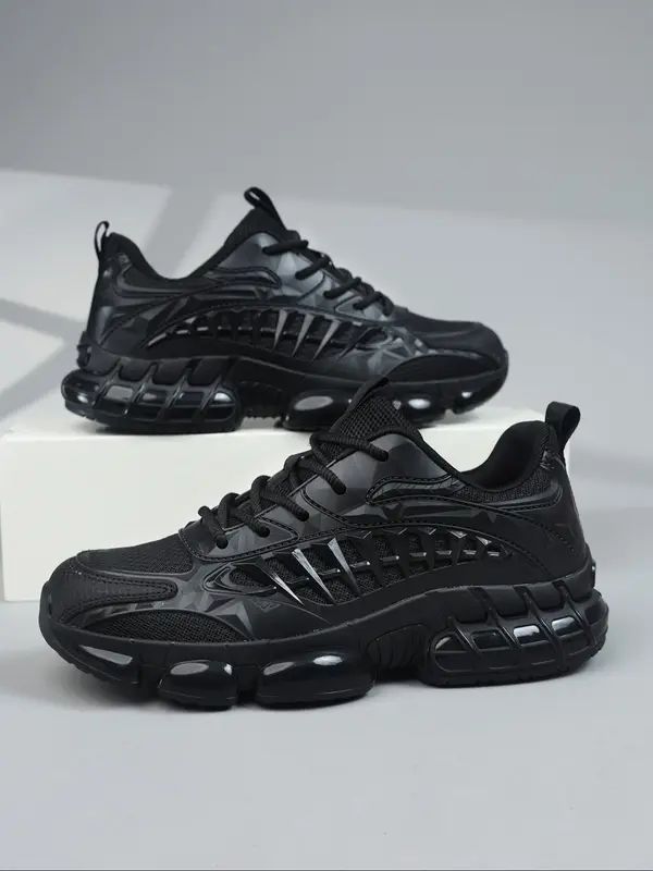 Men's Fashionable Lace Up Low Top Sneakers, Workout Sneakers, Casual Comfortable Breathable Sports Running Shoes, Male All-match Round Toe Shoes for Daily Wear, Running Athletic Shoes 3