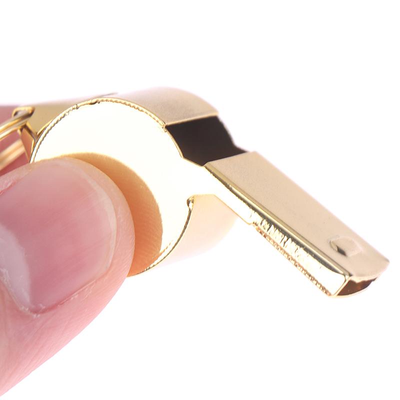 Product Introduction of Gold Stainless Steel Rope Whistle Hanging Neck Outdoor Lifesaving Whistle 13