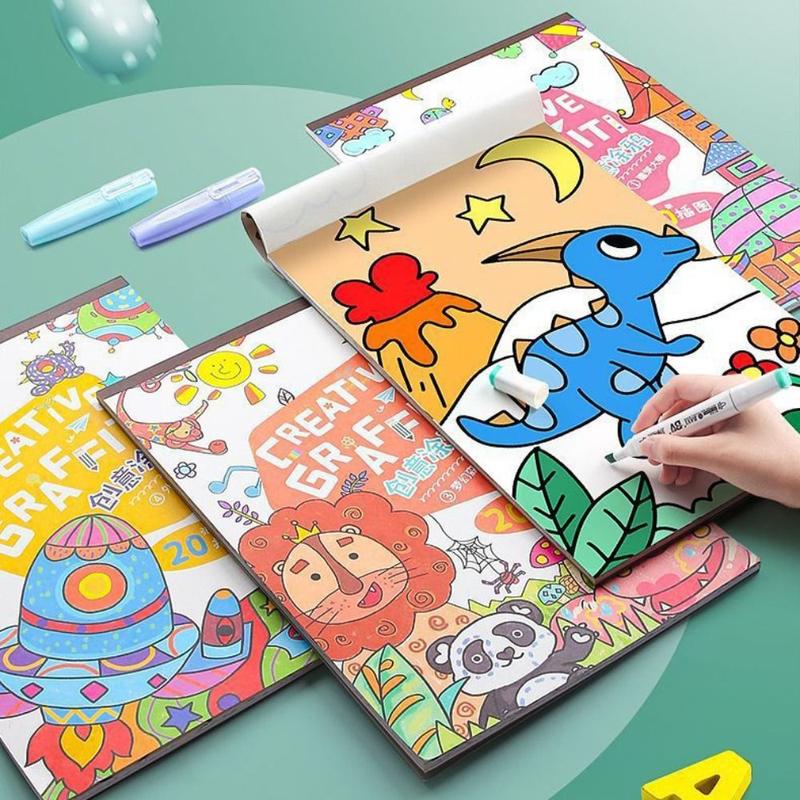 High Quality Paper Painting Book 30 Sheets Creative Graffiti Picture Book Painting Toy Students 7