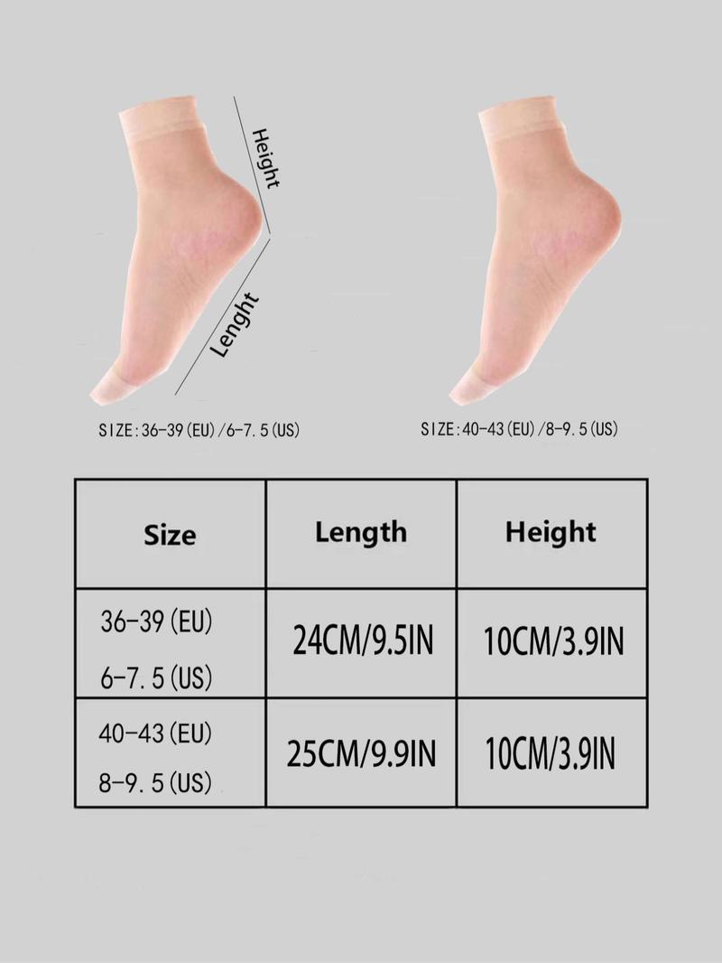 Product Introduction of Women's 10 Pairs Solid Sheer Crew Socks, Fashion Casual Comfy Breathable Mid-Calf Socks for Daily Outdoor Wear, Ladies Socks for Summer 5