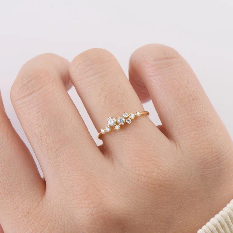 Product Introduction of 3mm&2.5mm&1.8mm&1.6mm Round Moissanite Diamond Rings for Women 2024 Silver 925 Original Certified Charm Accesories Fine Jewelry 7