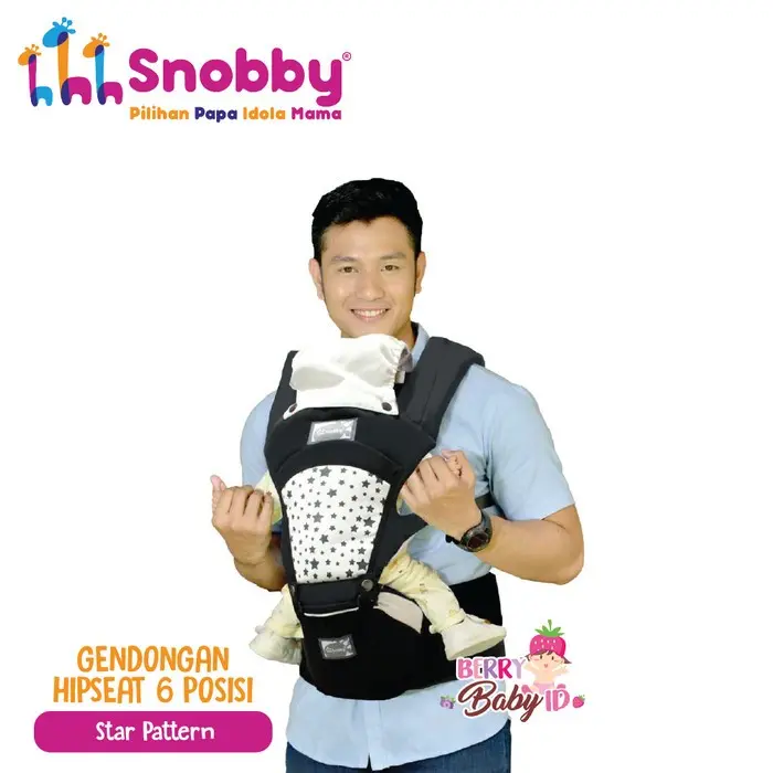 Snobby Gendongan Depan Bayi Hipseat Saku 6 Posisi 1-36 Bulan Berry Baby 2