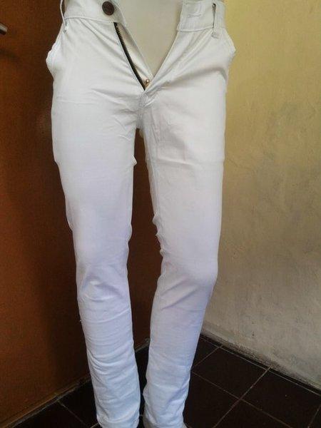 Celana Chino Panjang Pria Putih Slim Fit White chinos cowok Slimfit Kerja Formal Casual 1