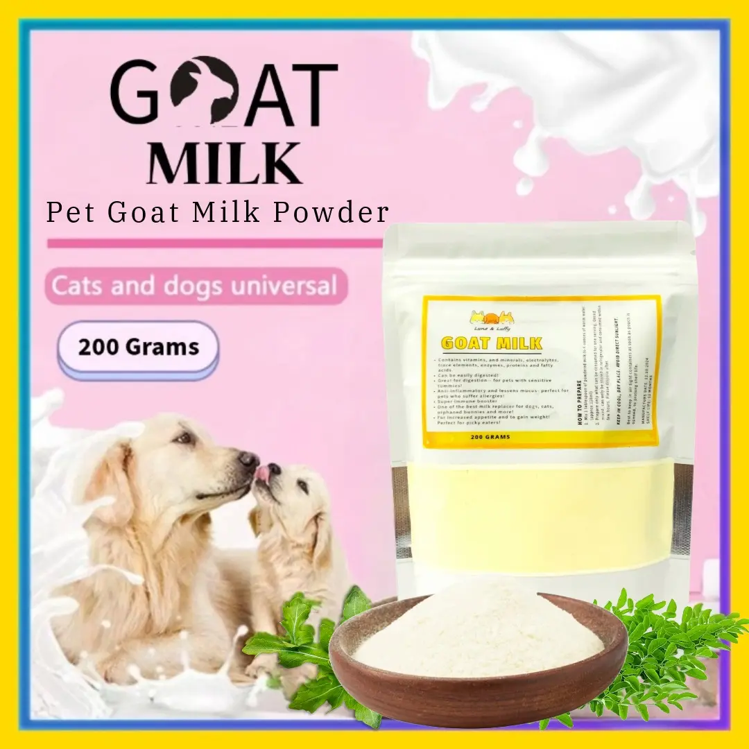 Pet Goat Milk Powder Nutritious and Delicious For Dogs & Cats High Protein Puppies Food For All 200g