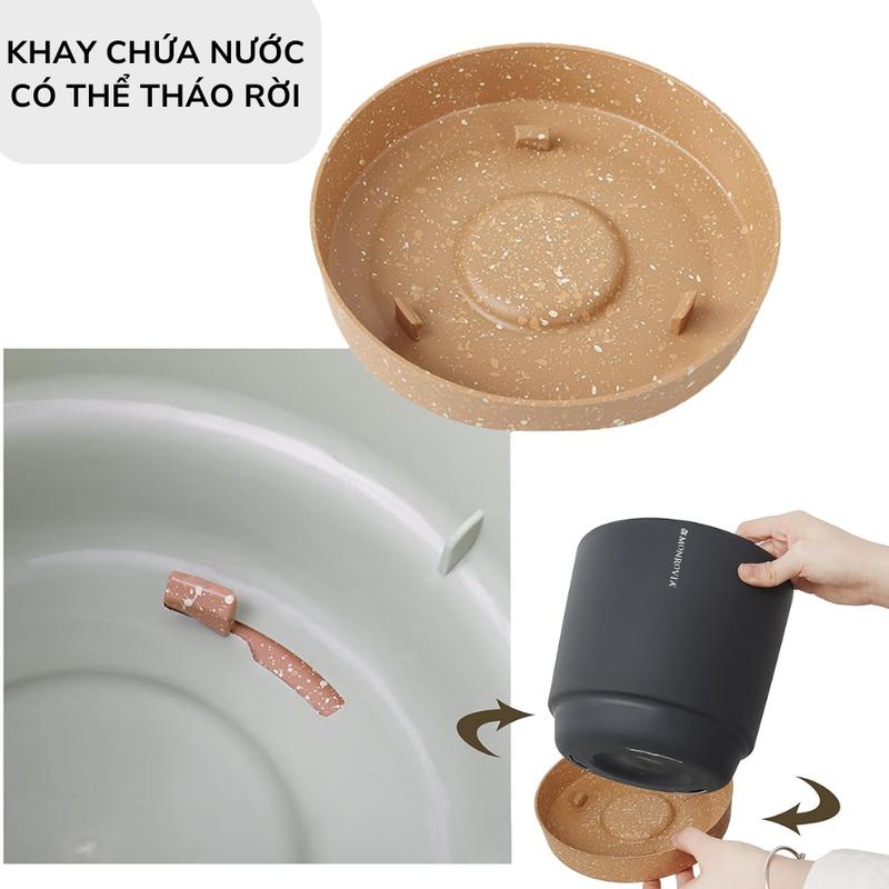 Product Introduction of Chậu trồng cây tự tưới thông minh MONROVIA cho hoa, cây cảnh trong nhà và ngoài trời hình trụ tròn 7
