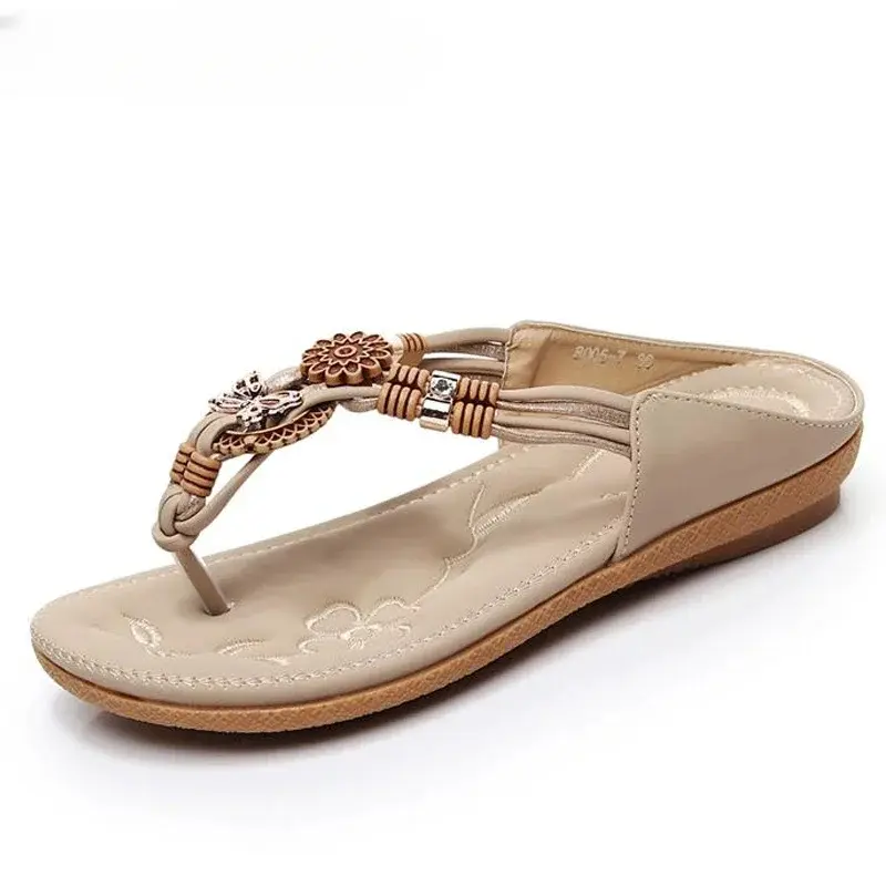 Fast delivery Women sandals  soft PU leather Rhinestone sandals women Summer fashion flip flops sandals women shoes