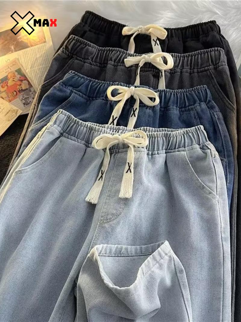 Product Introduction of Quần jean baggy nam cạp chun dáng suông XMAX quần bò cạp cao phong cách Hàn Quốc B137 Menswear Pants 20
