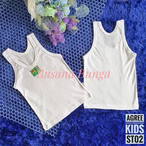 Grosir Singlet/Pakaian/Kaos Dalam New Born, Anak, Remaja Agree ST02 ST04 Putih Katun Lembut Adem
