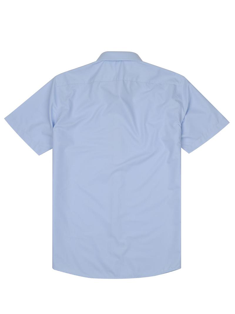 Product Introduction of Men's Solid Color Button Front Shirt, Casual Comfortable Short Sleeve Collared Top for Summer, Fashion Men's Clothes for Outdoor Activities 17