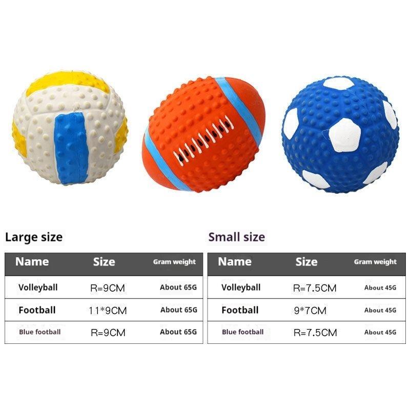 Product Introduction of [Pet Toy] Dogs and Cats Dog Toy Bite-Resistant Molar Sound-Making Latex Ball Toy Dog Training Artifact Big and Small Dogs Relieving Stuffy Vent 0