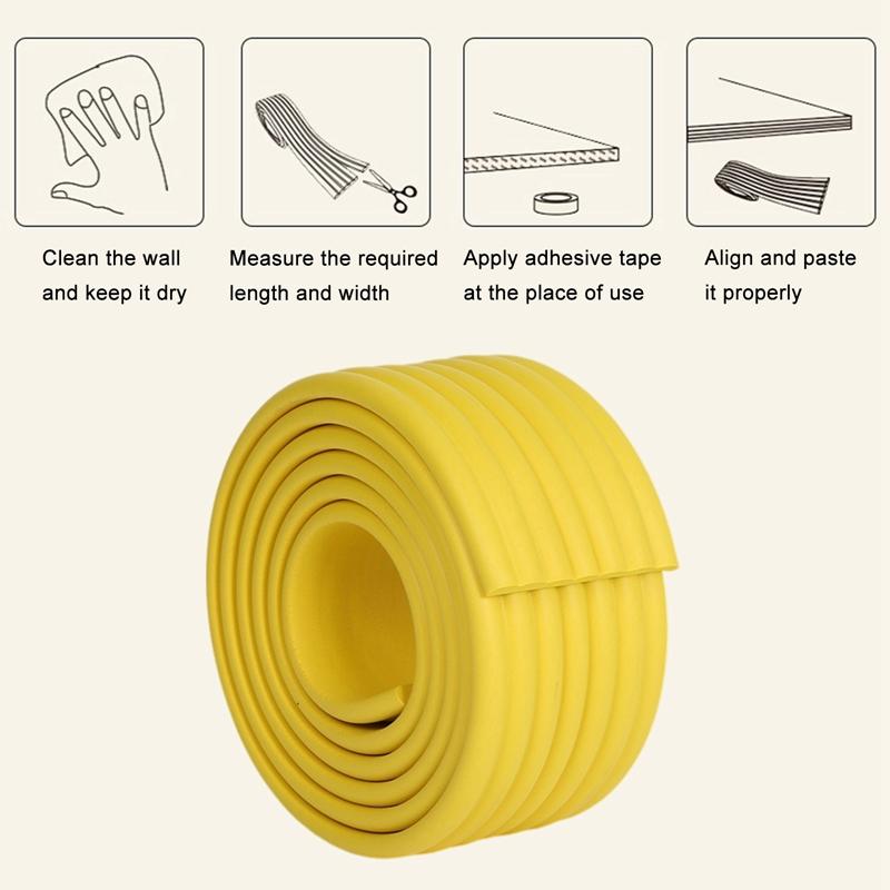 Product Introduction of 2M/Roll Baby Edge Protector Soft Rubber Hurt Prevention Edge Corner Guards Baby Bumper Edge Strip Table Corner 23