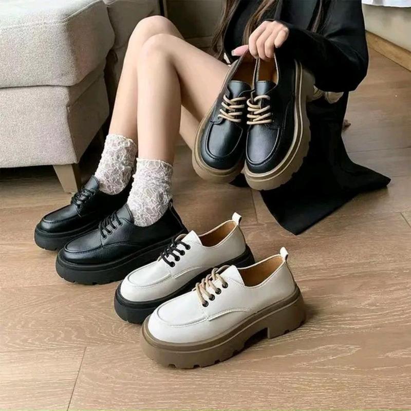 Giày Oxford bốt đốc nữ Ulzzang đế nâu 5cm trẻ trung năng động Shoes CHEMSTORE 0