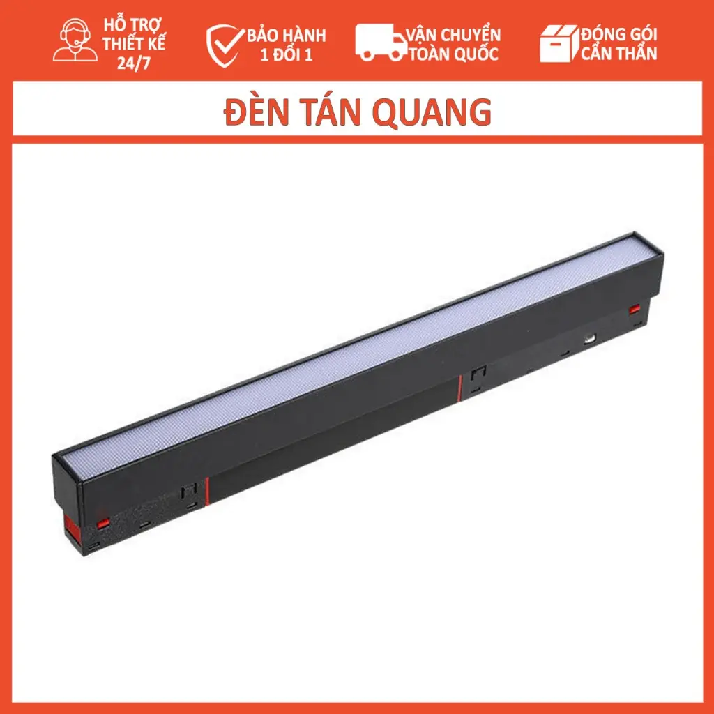Đèn tán quang ray nam châm, đèn led ray nam châm mặt phẳng 12W chíp Led Osram, bảo hành 24 tháng