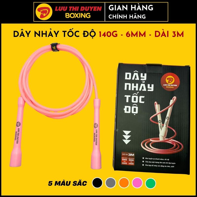 Dây Nhảy Thể Dục - Nhảy Tốc Độ - Trọng Lượng 140g - Đường kính 6mm - PVD đặc dài 3m- Lừu Thị Duyên Boxing nhay day - Speedrope - Jumprope
