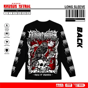 Baju Kaos Longsleeve Netral Desain Terbaru Easternitybrother Model Casual Distro Lengan Panjang Sablon Dtf Full Punggung 24s Reguler Hitam By  Ars88store EC4