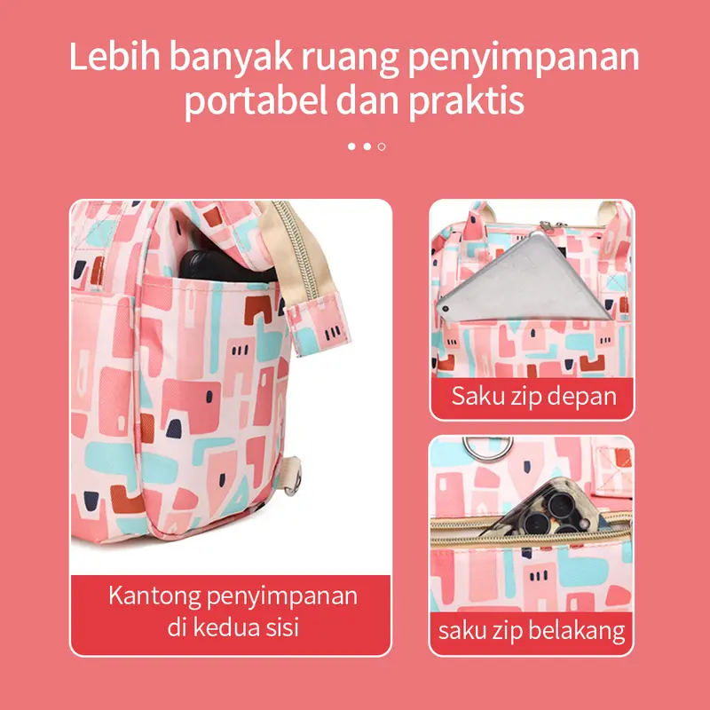 LAKOE Tas Bayi Multifungsi diaper bag / tas Perlengkapan bayi pink bags Biru 2