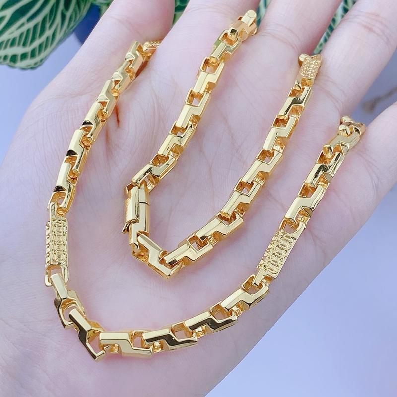 Dây chuyền nam kim tiền vuông 1 lượng - Trang sức bảo long