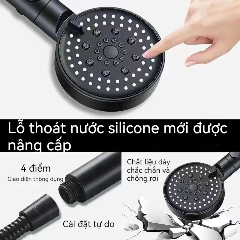 VÒI SEN TĂNG ÁP CỰC MẠNH 5 CHẾ ĐỘ TIẾT KIỆM NƯỚC  Vòi Sen Tăng Áp Vòi Hoa Sen Siêu Mạnh Tiết Kiệm Nước 6