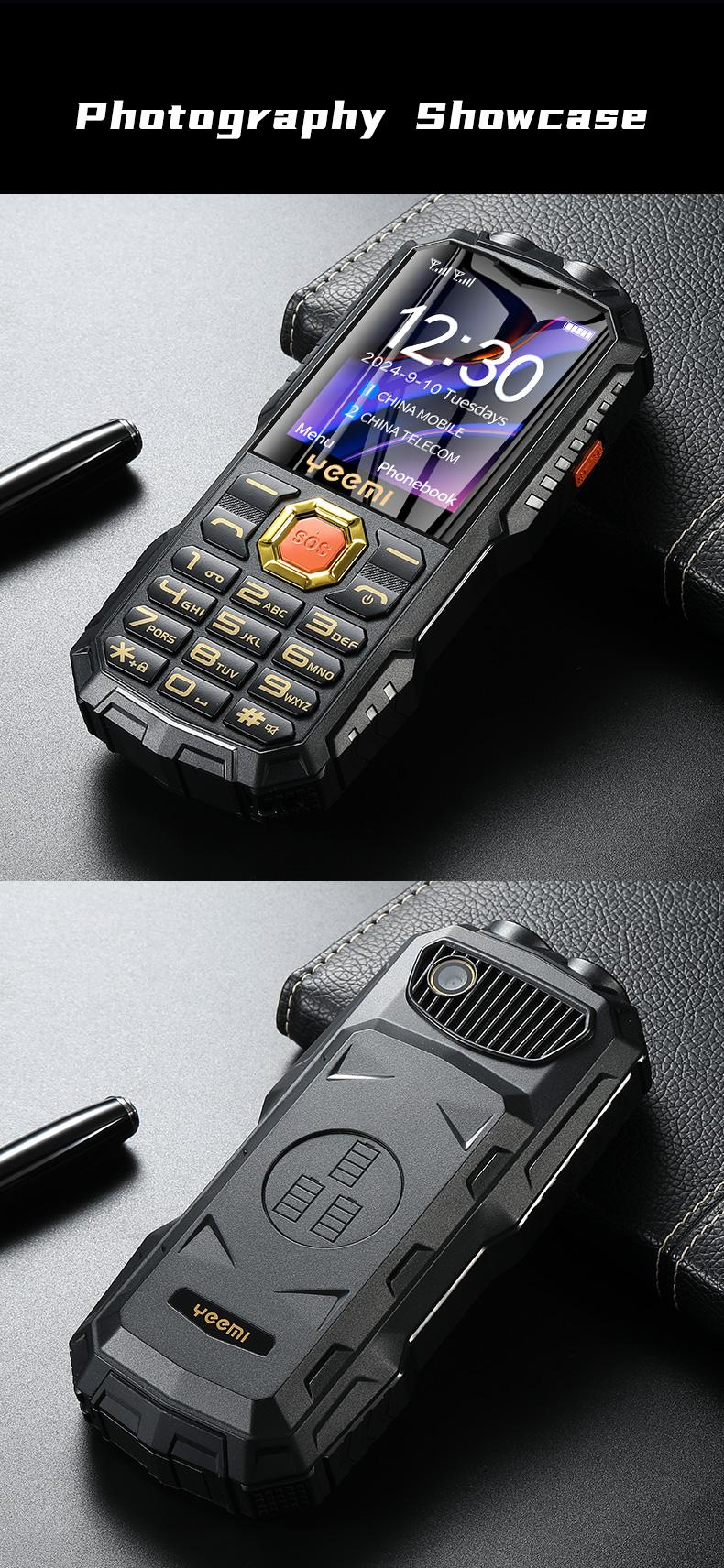 Product Introduction of Yeemi Q7 + điện thoại tính năng 4G chống nước chắc chắn 1.77 inch loa lớn đèn led pin 16800mAh sạc dự phòng điện thoại di động SOS 28