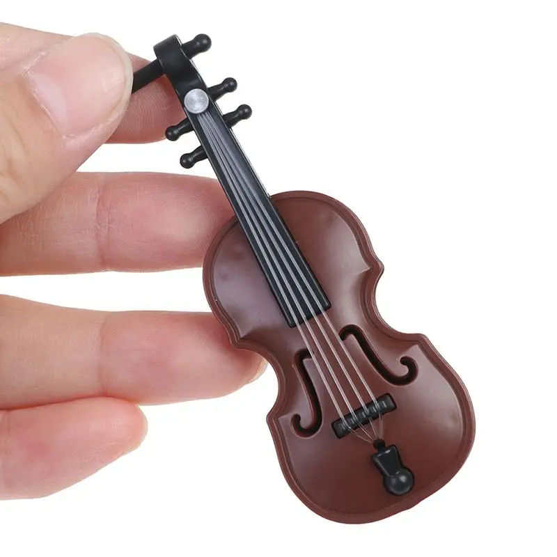 1/12 Plastic violin doll house mini instrument model accessories toy ornaments