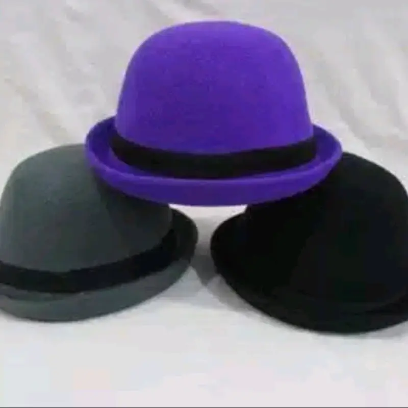 Topi Charlie Chaplin Dewasa Chaplin Topi blower Topi bulat Topi bludru Topi bundar Topi Wanita Topi Charlie Chaplin Topi Caplin Hitam Topi Hitam Caplin Topi Dewasa Pria Caplin 7