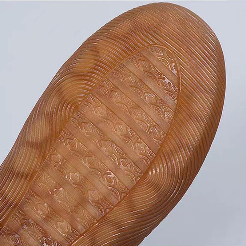 Product Introduction of Soft Leather Women's Shoes Spring and Autumn Flat Women's Shoes Beef Tendon Soft Bottom Gommino Lightweight Middle-Aged Mom Leather Shoes 4