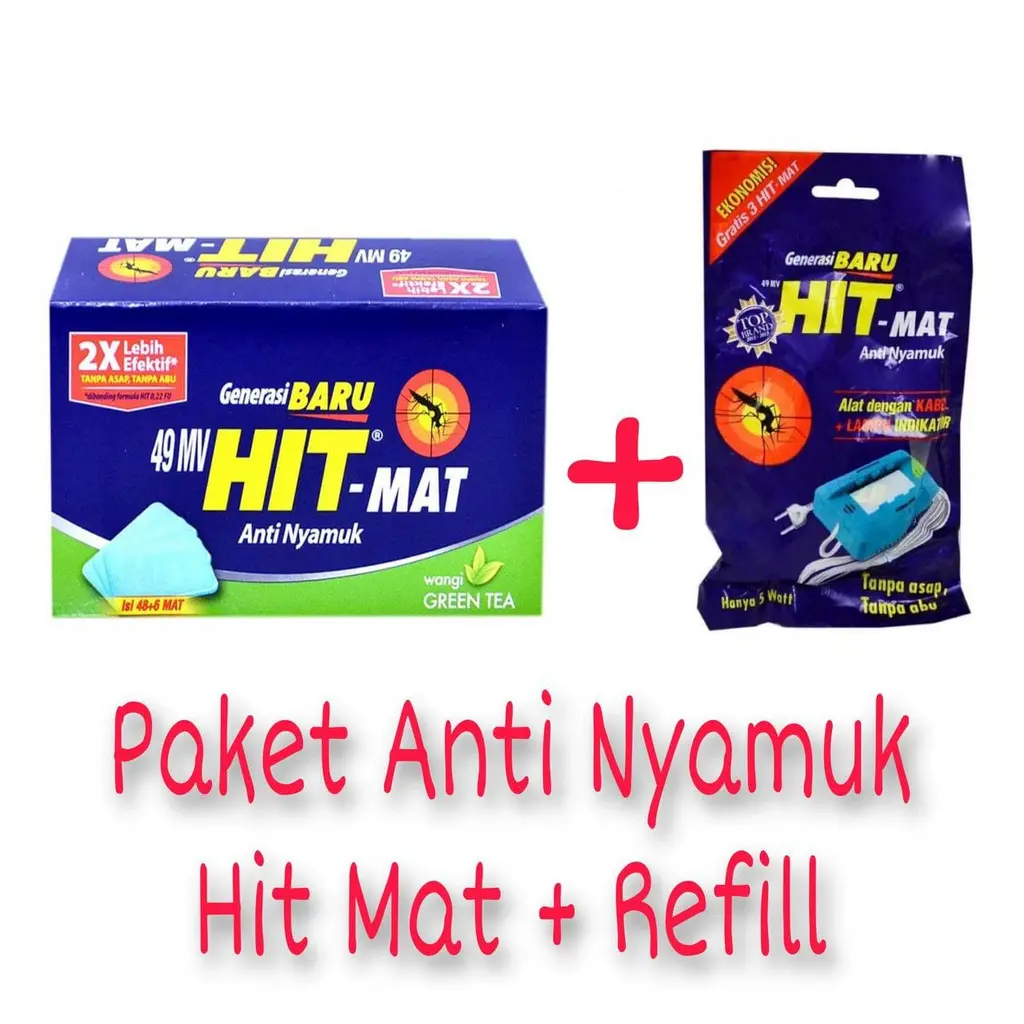 Paket Hit Mat Alat Ekonomis + Hit Mat Reffil 18S - Anti Nyamuk