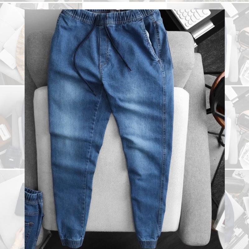 Quần Jean nam kiểu Jogger trẻ trung form Slimfit ôm vừa phải Menswear Pants 1