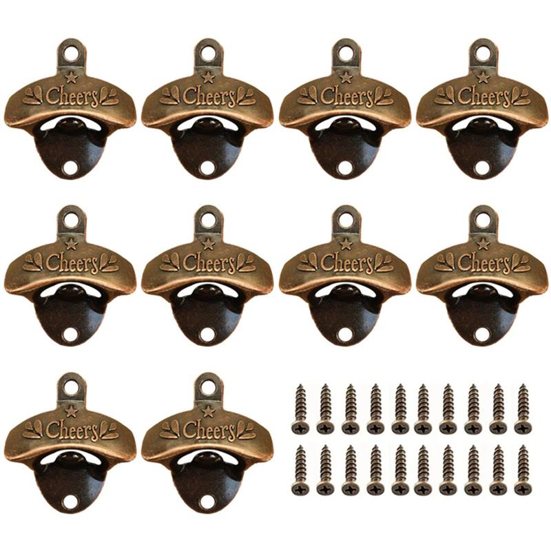 Metal Bottle Opener, 1 Count Wall Mounted Bottle Opener, Creative Opener, Kitchen Gadgets, Home Kitchen Accessories 5