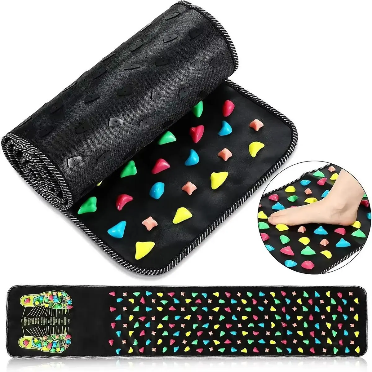 Feet Mat: High Elasticity, Relieves Foot Pain. For Elderly, Students & Office Workers. Acupressure Mat. Rubber Material. #FootMassage #AcupressureMat