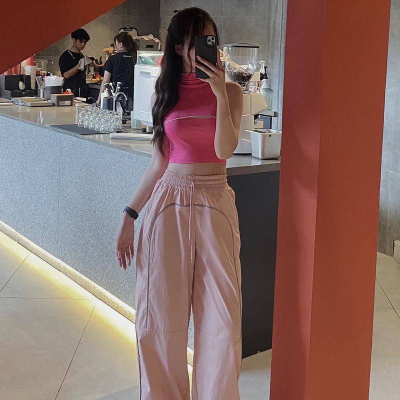 Quần Ống Suông Kaki Mềm Line Phản Quang MDQ05 Nữ Pants 4