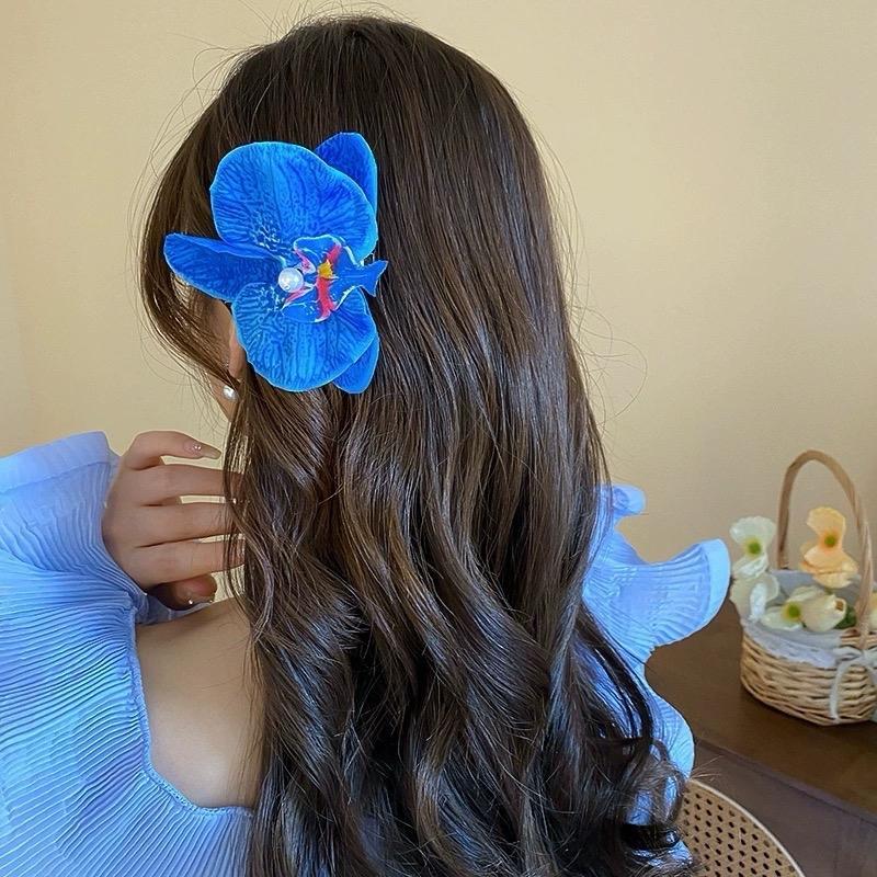 Kẹp Tóc Hoa Lan Hồ Điệp, Phụ Kiện Dành Cho Tóc 8