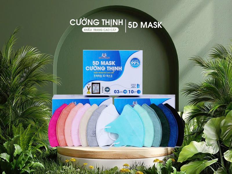 [Thùng 500 cái] Khẩu trang 5D Cường Thịnh chính hãng kháng khuẩn dày dặn mềm mại - Phụ Kiện, Accessories 0