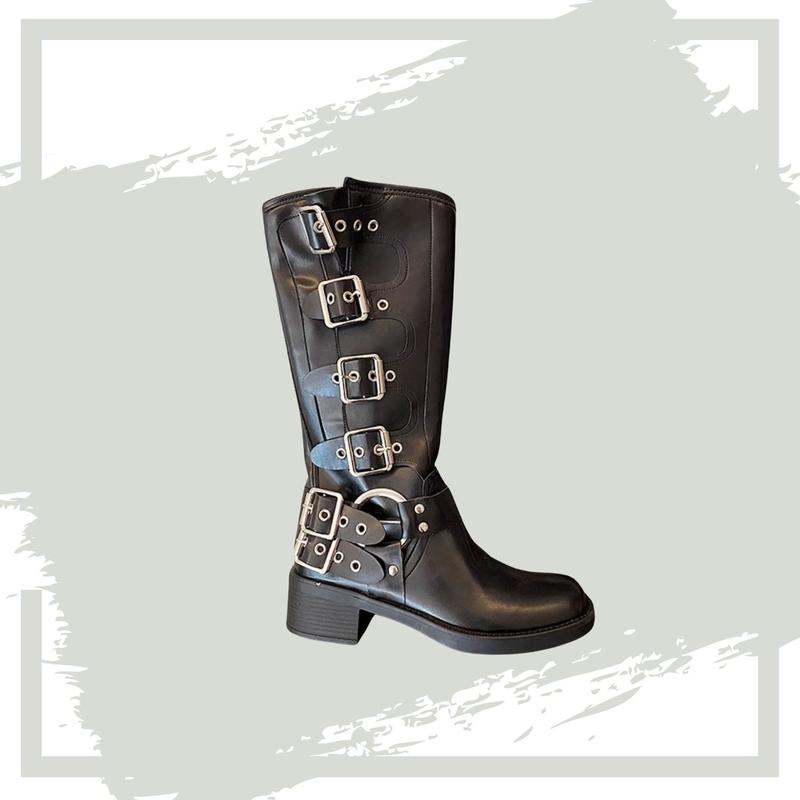 [Freeship] [Ảnh Thật] Giày Bốt Chiến Binh Nữ Phong Cách Cao Bồi Phương Tây Hot Trend 2024 - CC09 Boot Shoes Cổ Cao