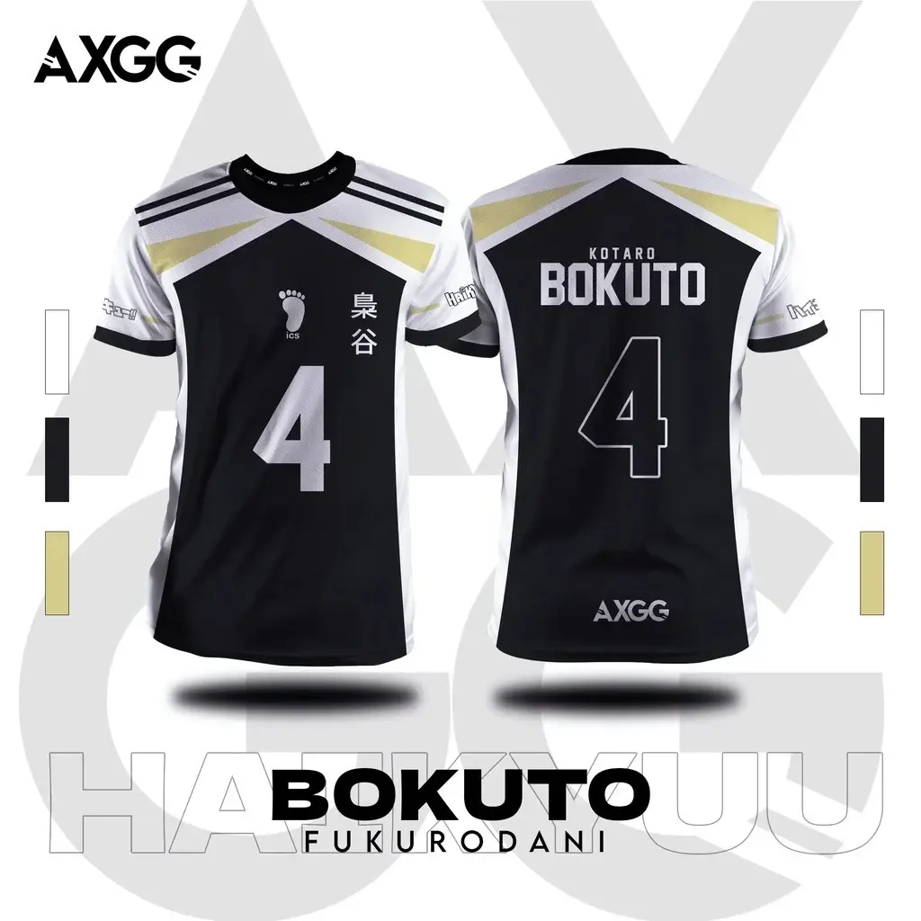 2025 New 3d Printed Men's Haikyuu Fukurodani Bokuto Anime Jersey T-Shirts Summer Casual Fashion O-Neck Kids Adults Tops Clothing
