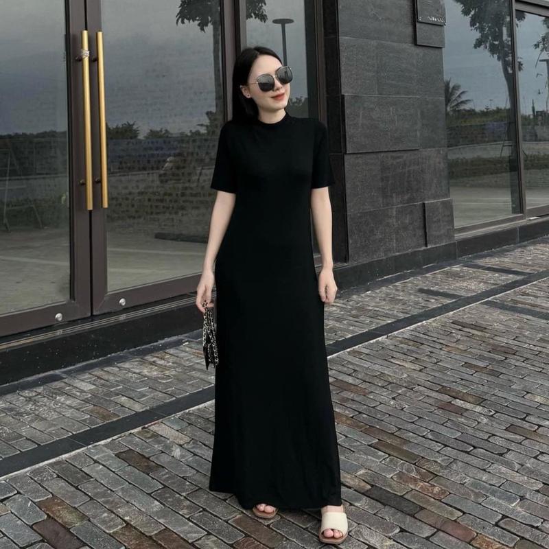 Product Introduction of VÁY CỔ TRÒN TAY LỠ FORM SUÔNG DÀI Nữ Women 3