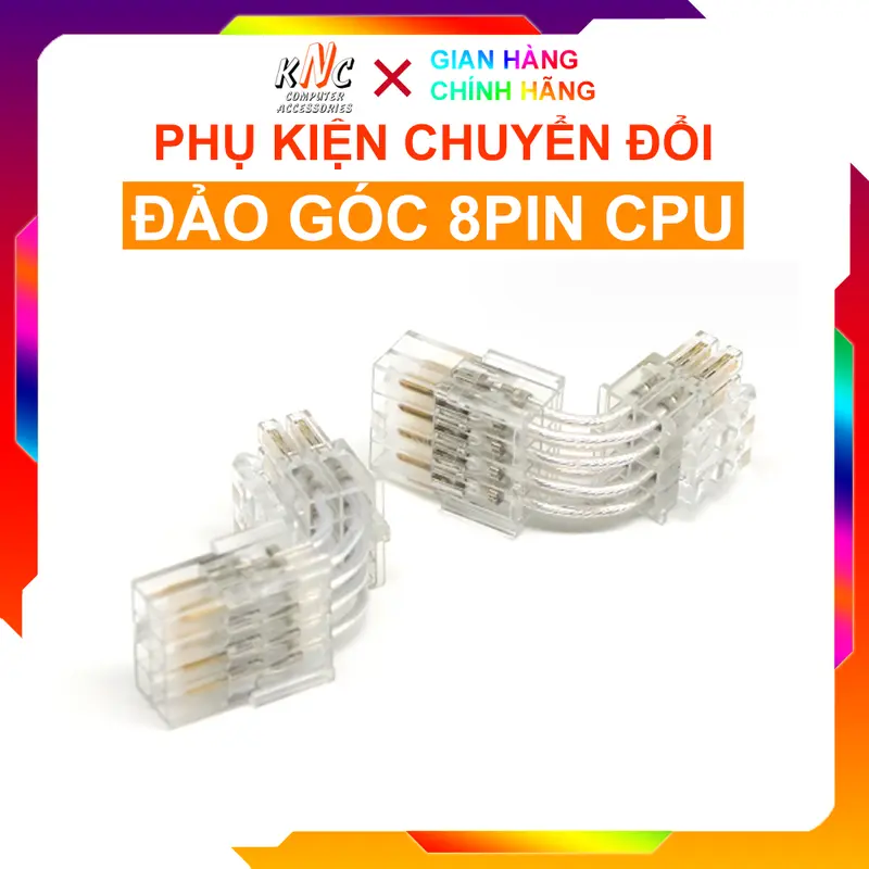 Phụ Kiện Đảo Góc 90 Độ Cho Cổng 8Pin CPU Trên Mainboard Giúp Cắm Gọn Dây - Hàng New 0