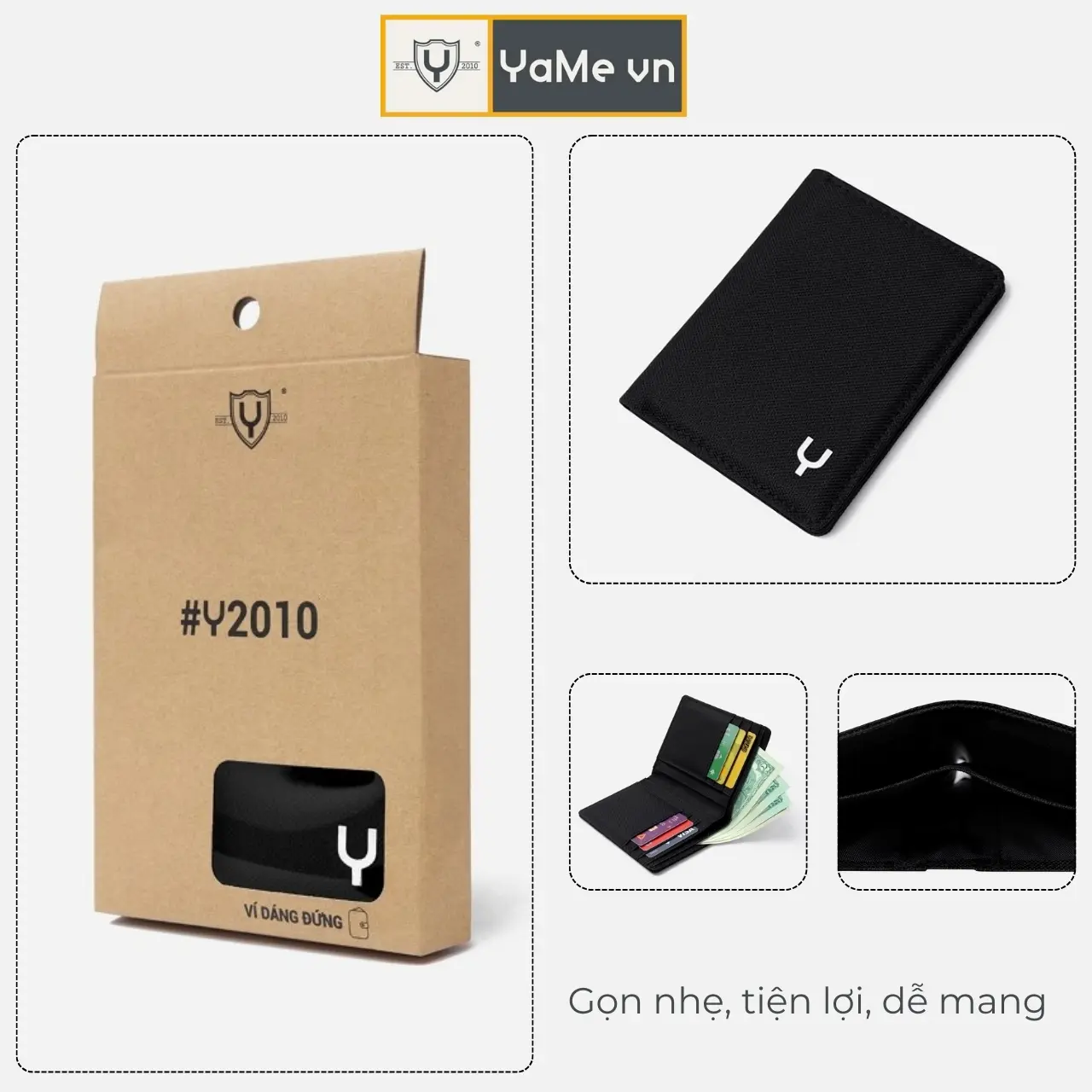 Ví Nam Dáng Đứng Nhiều Ngăn Đựng Tiền ,Đựng Thẻ ATM Thời Trang Thương Hiệu Y2010 02 23589 |YaMe|